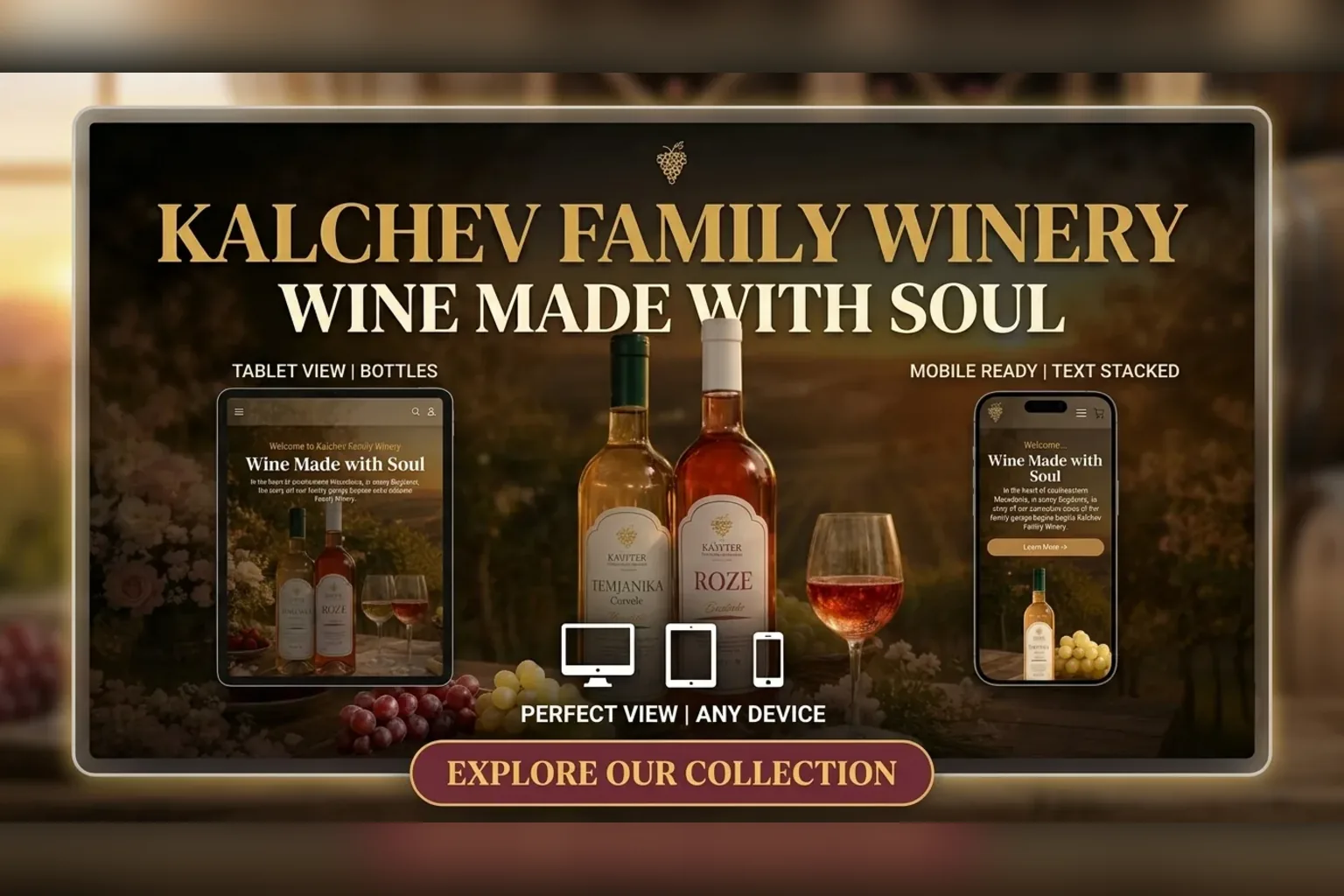 Kalchev Family Winery brand website preview